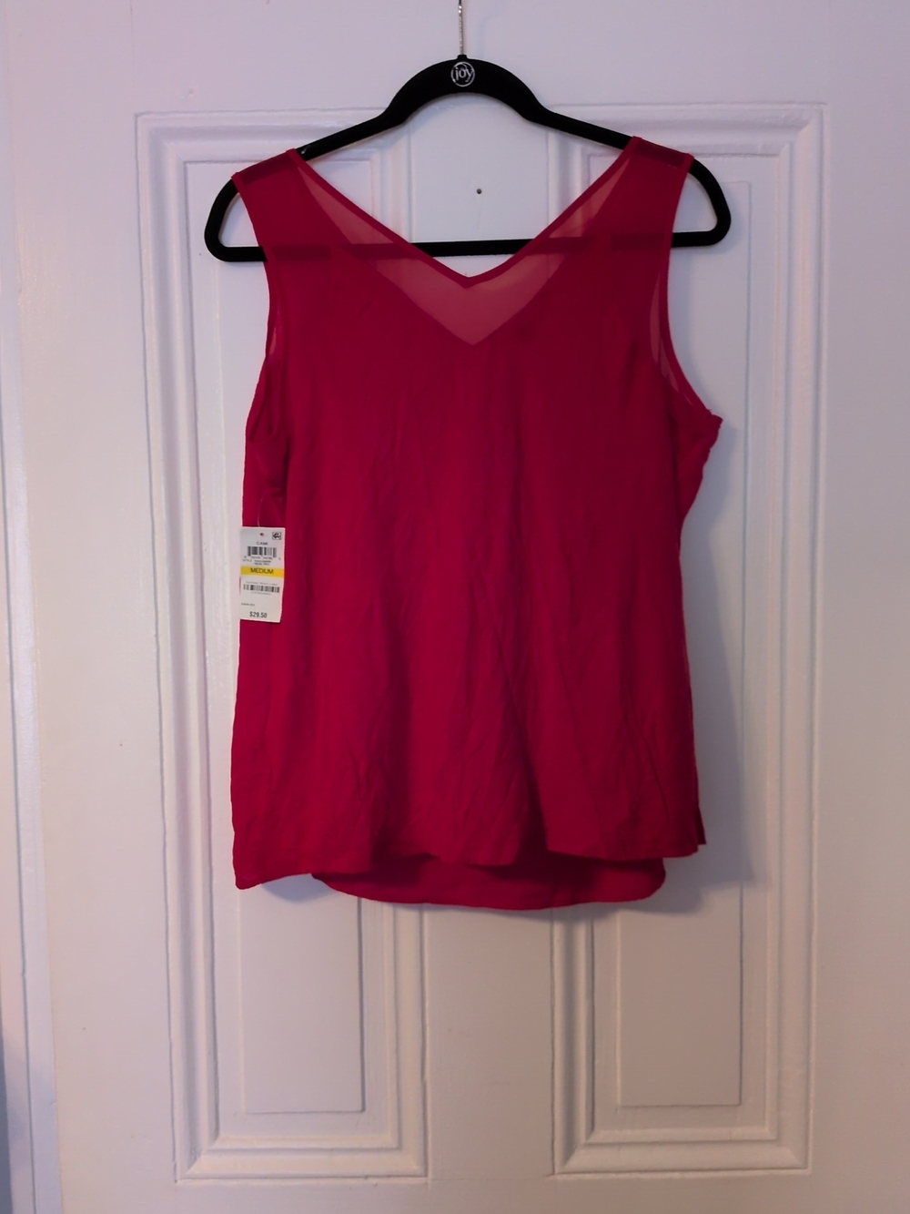 INC International Concepts Sleeveless V-Neck Tank in Bright Red